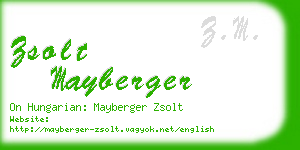 zsolt mayberger business card